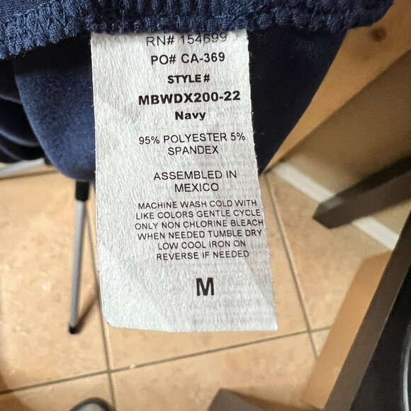 Maternity Mother Bee Medium Navy Blue Faux Wrap Stretch Jersey‎ Midi Dress NWT - Picture 8 of 8